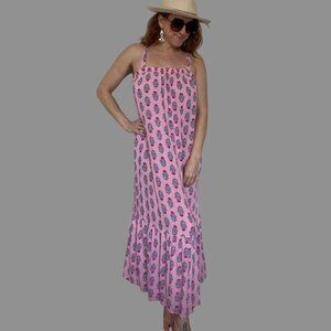 Pink Boho Dress // Size L